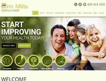Tablet Screenshot of erinmillshealth.com